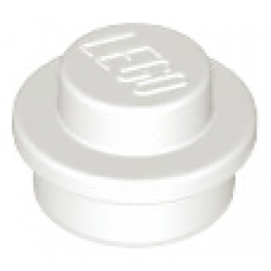 plaat 1x1 rond white